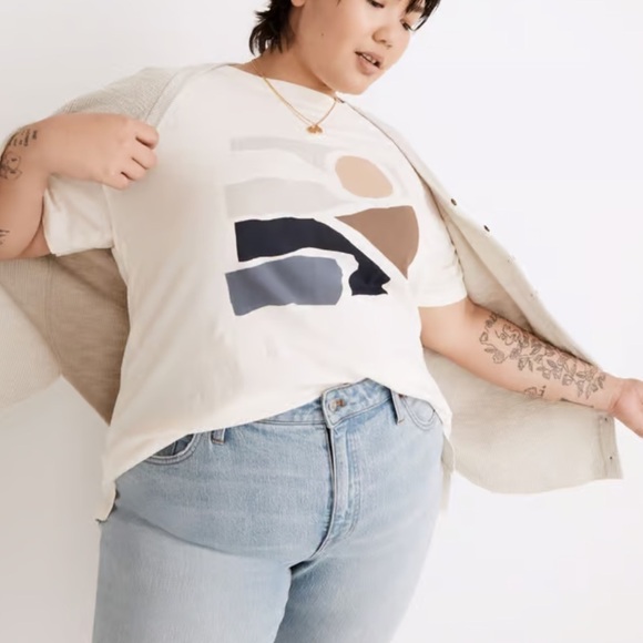 Madewell Coastal Drive Softfade Cotton Oversized Tee SOLD OUT Woman’s Size 1X - Picture 1 of 14